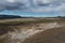 Geysir valley in Iceland. Icelandic summer