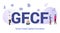 Gfcf gross fixed capital information concept with big word or text and team people with modern flat style - vector