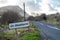 An Ghaeltacht road sign explaining that here starts an area where the irish language is spoken - Translation: Irish