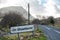 An Ghaeltacht road sign explaining that here starts an area where the irish language is spoken - Translation: Irish