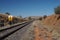 The Ghan railway track from Darwin to Alice Springs
