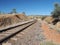 The Ghan railway track from north of Alice Springs