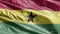 Ghana flag slow waving on the wind loop
