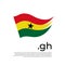 Ghana flag. Vector stylized design national poster on a white background. Ghanaian flag painted with abstract brush strokes