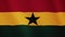Ghana flag waving animation. Full Screen. Symbol of the country.