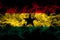 Ghana, Ghanaian smoke flag isolated on black background