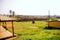 Ghana Government school building corridor in a remote area