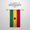 Ghana Independence day hanging flag background