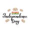 Ghana Independence Day lettering with flag isolated on white. Ghanaian holiday celebrated on March 6. Vector template for