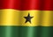 ghana national flag 3d illustration close up view