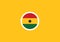 Ghana national flag circle shape country emblem state symbol