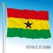 Ghana official national flag, african country