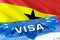 Ghana Visa. Travel to Ghana focusing on word VISA, 3D rendering. Ghana immigrate concept with visa in passport. Ghana tourism