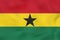 Ghana waving flag. Ghana national flag background texture