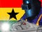 GHANA WELDER WITH BACKGROUND OF HIS