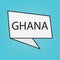Ghana word on a sticker
