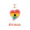 Ghanaian flag patriotic t-shirt design.