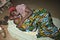 Ghanaian mother is sleeping with child on floor