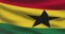 Ghanaian national flag footage. Ghana waving country flag on wind
