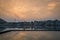 Ghats on the holy Lake of Pushkar, Rajasthan, India, by the sunset