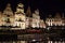 Ghent, Belgium; 10/27/2019: Most famous canal in Ghent, Belgium, with reflections of the illuminated typical belgian houses on the