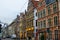 Ghent, Belgium; 10/29/2018: Traditional colorful belgian houses in Ghent