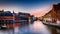 Ghent Belgium - beautiful view over traditional houses