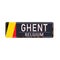 Ghent, Belgium, road sign Flag vector illustration, road table