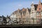 Ghent - typical brick houses in morning light