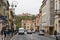 Gheorghe Bartitiu street near to the Square of Council Market in the Old city of Brasov in Romania