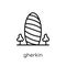 Gherkin icon. Trendy modern flat linear vector Gherkin icon on w