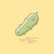 Gherkin vegetable vector filled line icon