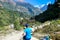 Ghermu - A girl taking a break while hiking in Himalayas