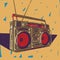 Ghetto blaster illustration