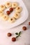 Ghorayeba - Butter Cookies with nuts and cup of tea for Eid El