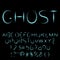 Ghost alphabet spooky font.