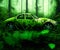 Ghost Car Lost in Jungle, Generative AI Illustration