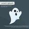 Ghost Cartoon Halloween Character Flat Vector