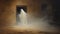 Ghost In Door: A Faith-inspired Oil Painting With Biblical Themes