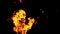 Ghost in the form of fire. Fire flames on black background. fire on black background isolated. fire patterns