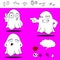 Ghost funny cartoon set0