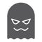 Ghost glyph icon, horror and character, horror sign, vector graphics, a solid pattern on a white background.