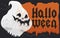 Ghost Head and Ectoplasm`s Sign Floating in a Halloween Night, Vector Illustration