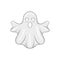 Ghost icon, black monochrome style