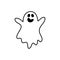 Ghost icon vector. Phantom illustration sign. Specter symbol. Halloween logo. Spirit mark.