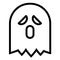 Ghost line icon. Phantom vector illustration isolated on white. Wraith outline style design, designed for web and app
