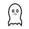 Ghost line icon on white background. Ghost Halloween sign. Ghost symbol. flat style