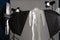 Ghost mannequin and professional lighting equipment in photo studio