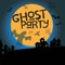 Ghost party lettering design