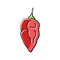 ghost pepper color icon vector illustration